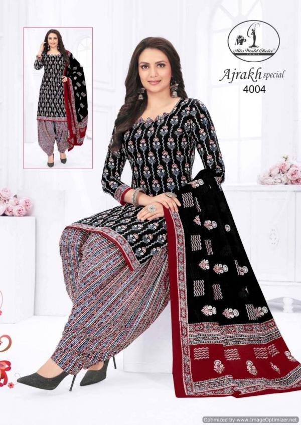 Miss World Ajrakh Vol 4 Printed Cotton Dress Material Collection